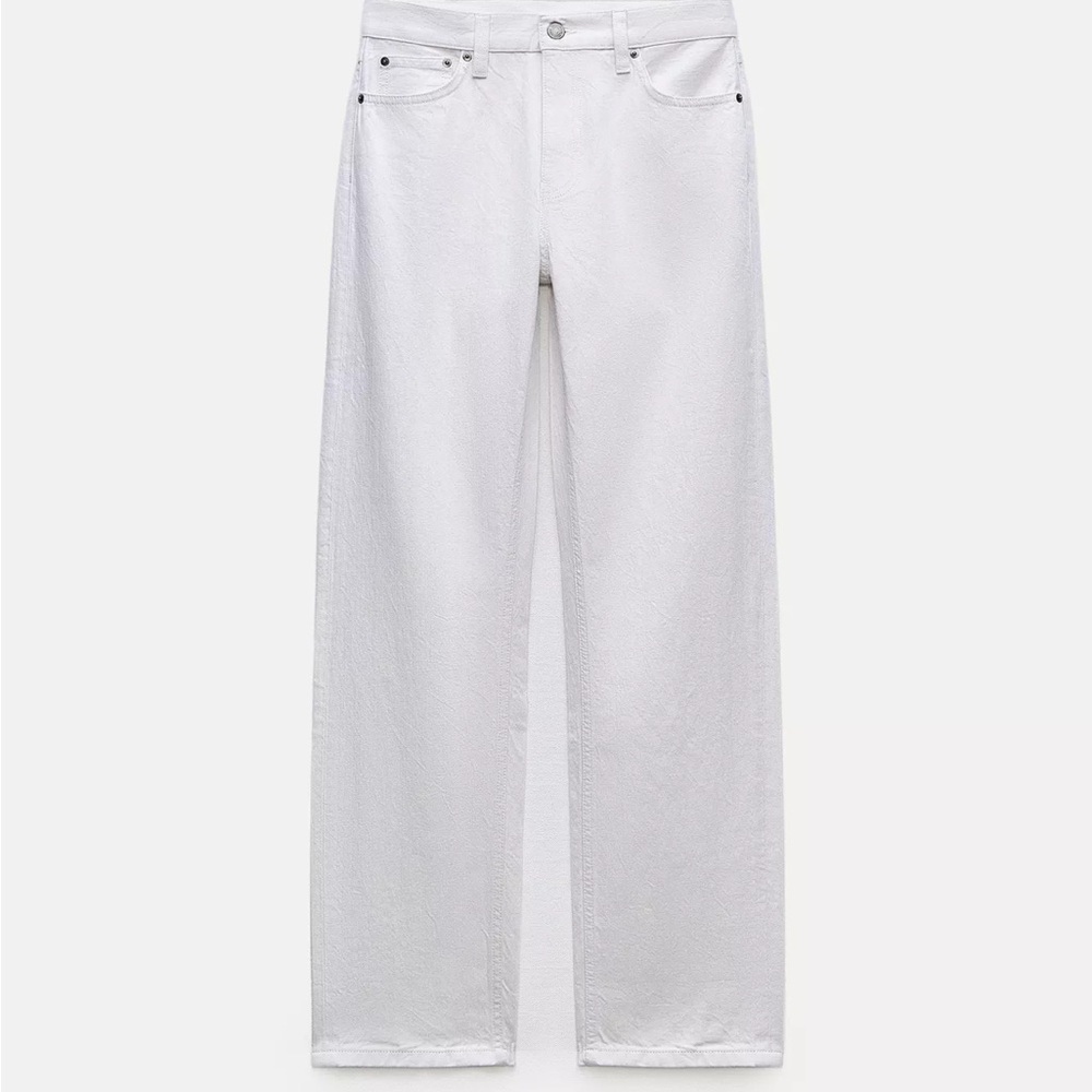 Zara Straight Cut Mid Rise Jeans